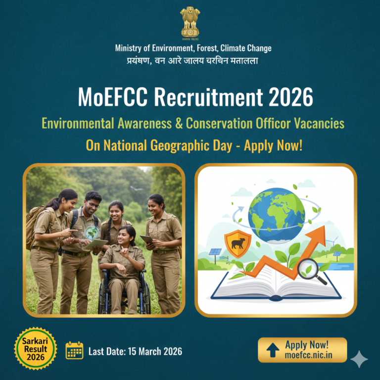 MoEFCC Recruitment 2026: Environmental Awareness & Conservation Officer Vacancies on National Geographic Day – Apply Now!