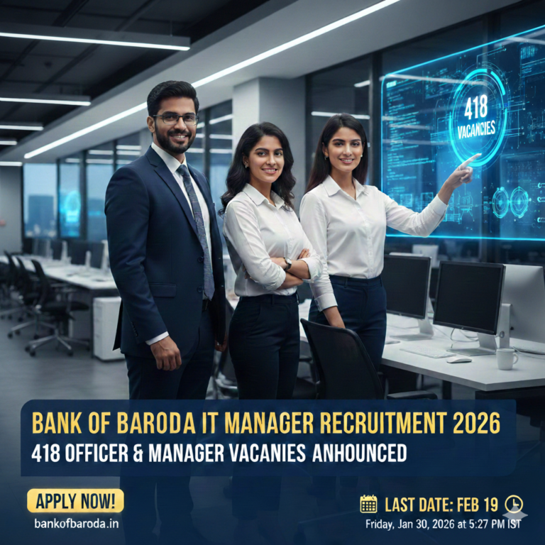 Bank of Baroda IT Manager Recruitment 2026: 418 Officer & Manager Vacancies Announced – Apply Now!