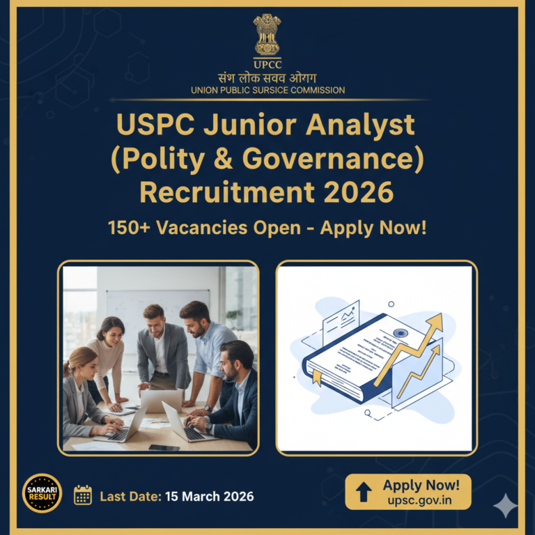 UPSC Junior Analyst (Polity & Governance) Recruitment 2026: 150+ Vacancies Open – Apply Now!