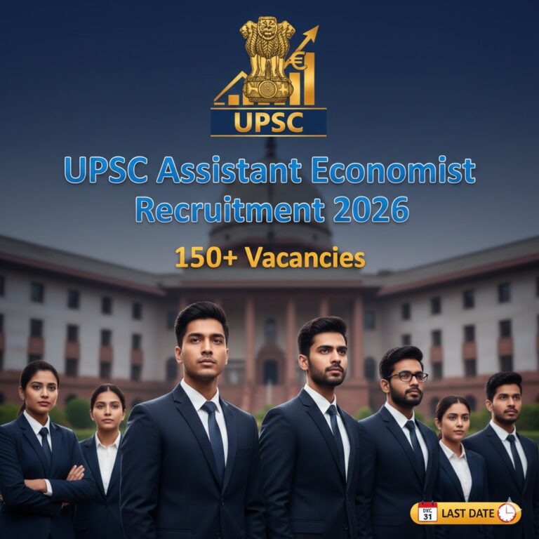 UPSC Assistant Economist Recruitment 2026: 150+ Vacancies for Economic Experts – Apply Now!