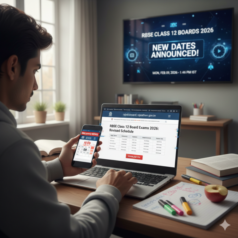 RBSE Class 12 Board Exams 2026: Revised Schedule & Your Gateway to Future Sarkari Naukri Success!