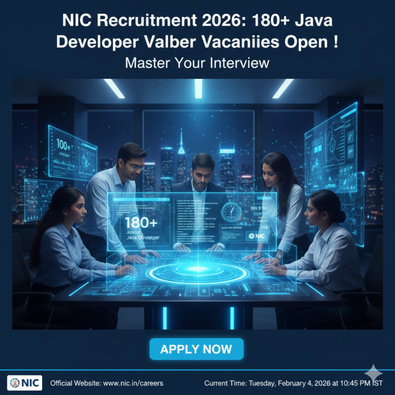 NIC Recruitment 2026: 180+ Java Developer Vacancies Open – Master Your Interview!