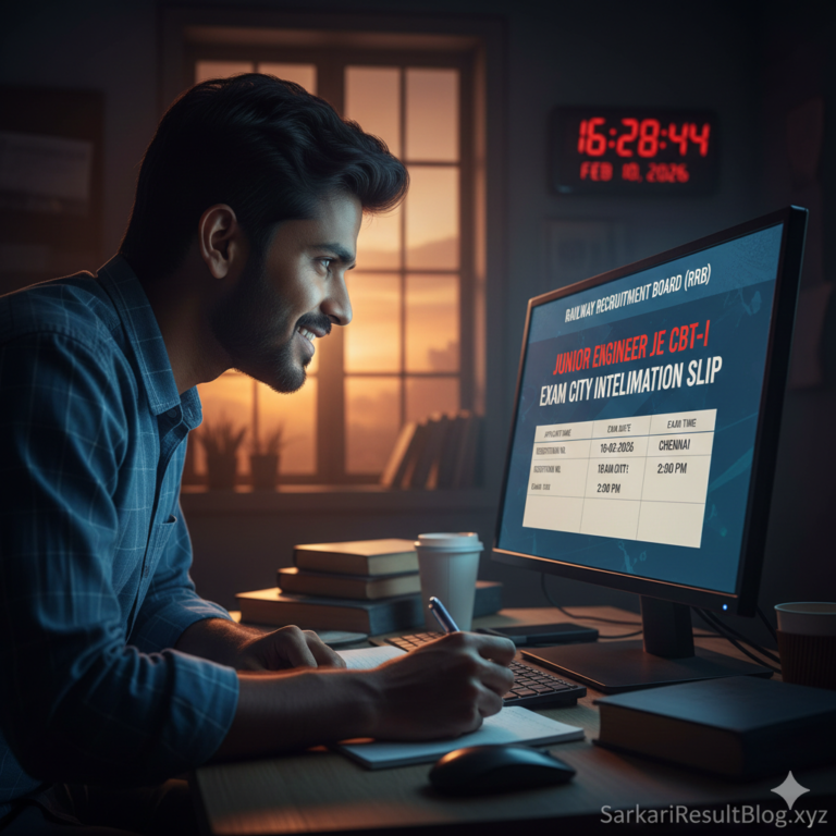 RRB JE Recruitment 2026: Exam City Intimation Slip & Admit Card Updates!