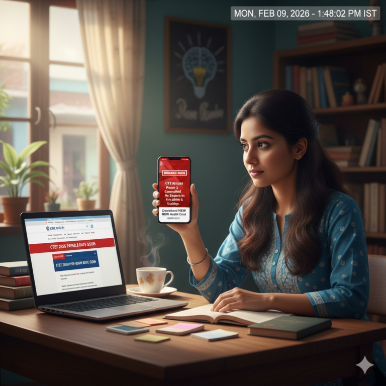 CBSE CTET 2026 Paper 2 Re-exam Alert: Important Update for Vaishali Centres!