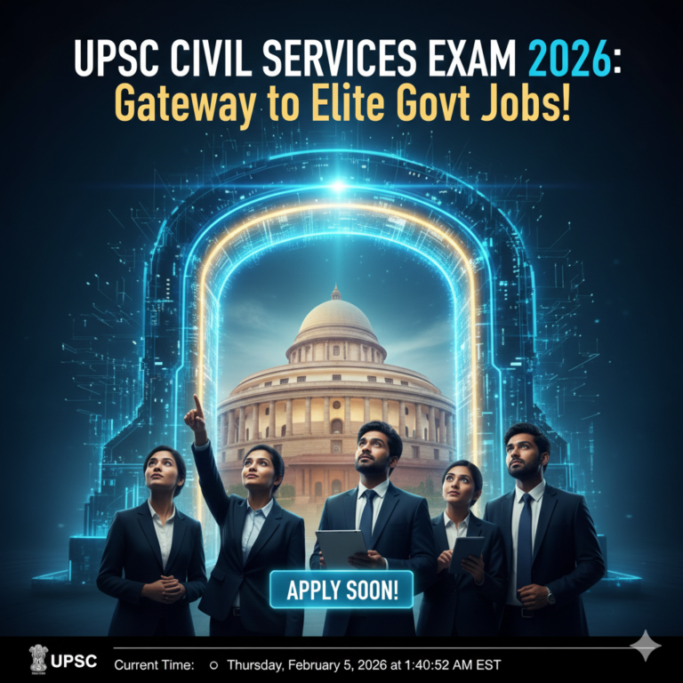 UPSC Civil Services Exam 2026: Your Gateway to Elite Govt Jobs – Apply Soon!