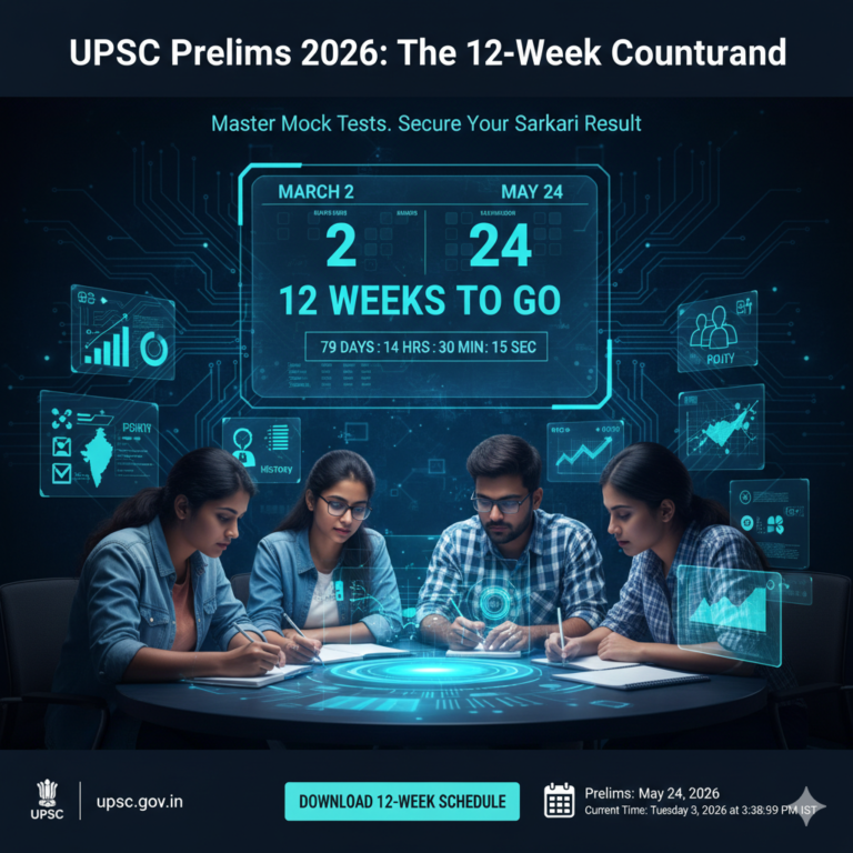 UPSC Civil Services Exam 2026: Master Prelims with Strategic Mock Test Analysis – The 12-Week Countdown !