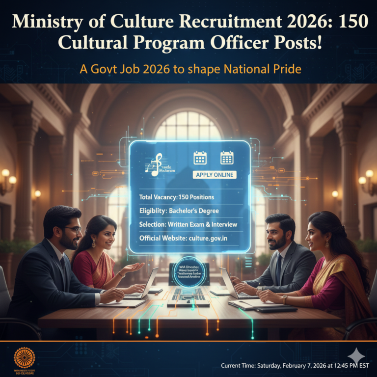 Ministry of Culture Recruitment 2026: 150 Cultural Program Officer Vacancies – Apply Now!