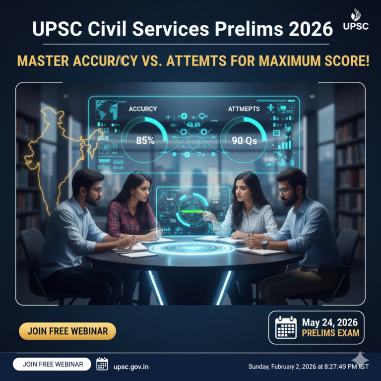UPSC Civil Services Prelims 2026: Master Accuracy vs. Attempts for Maximum Score!