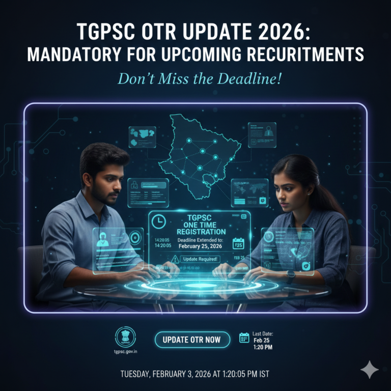 TGPSC OTR Update 2026: Mandatory for Upcoming Recruitments – Don’t Miss the Deadline!