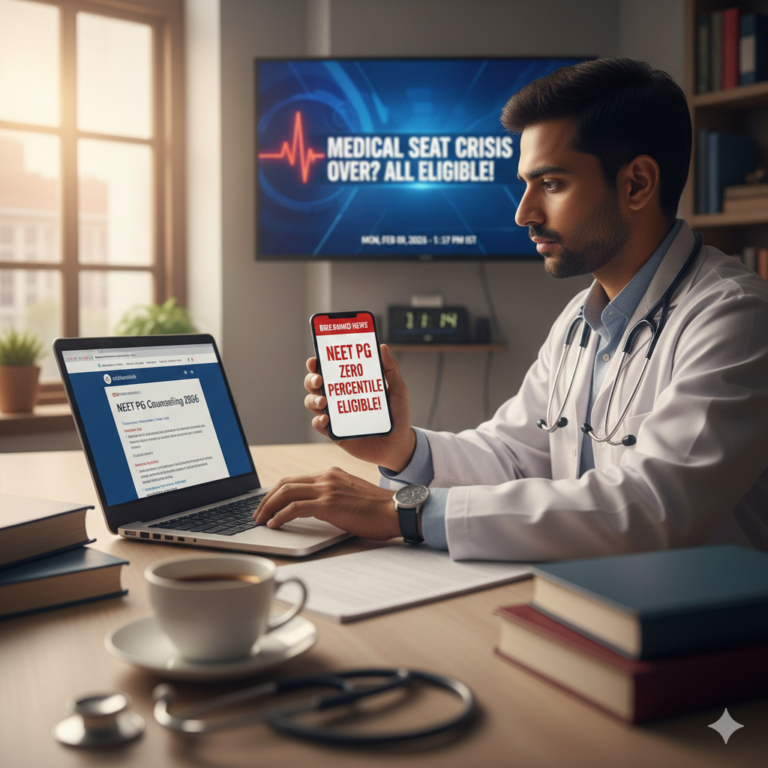 NBEMS NEET PG Counselling 2026: Zero Percentile & Negative Scores Now Eligible – A Landmark Opportunity!