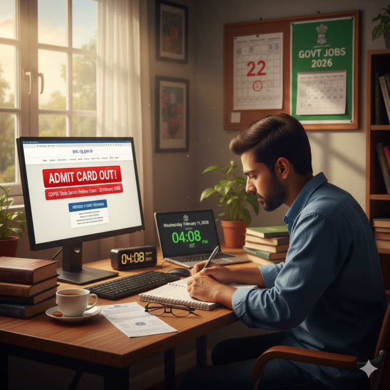 CGPSC SSE Recruitment 2026: Admit Cards OUT for State Service Prelims Exam!