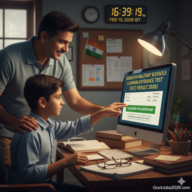 Rashtriya Military Schools (RMS) CET Result 2026 Announced: Check Class 6 & 9 Merit Status Now!