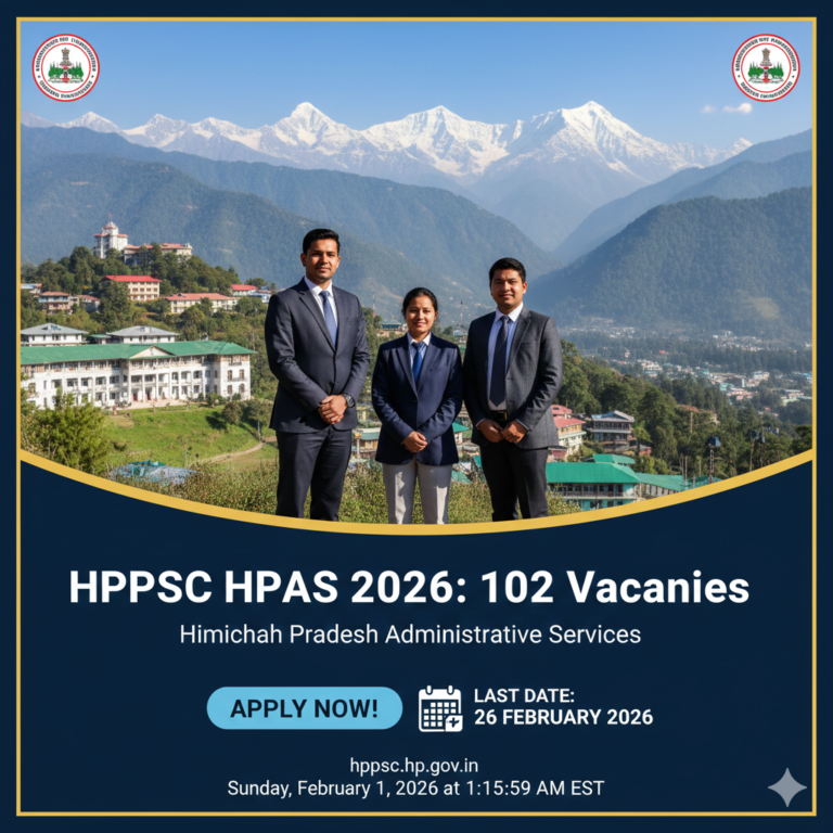 HPPSC HPCS HCS 2026: 102 Vacancies Announced – Apply Before 26 Feb!